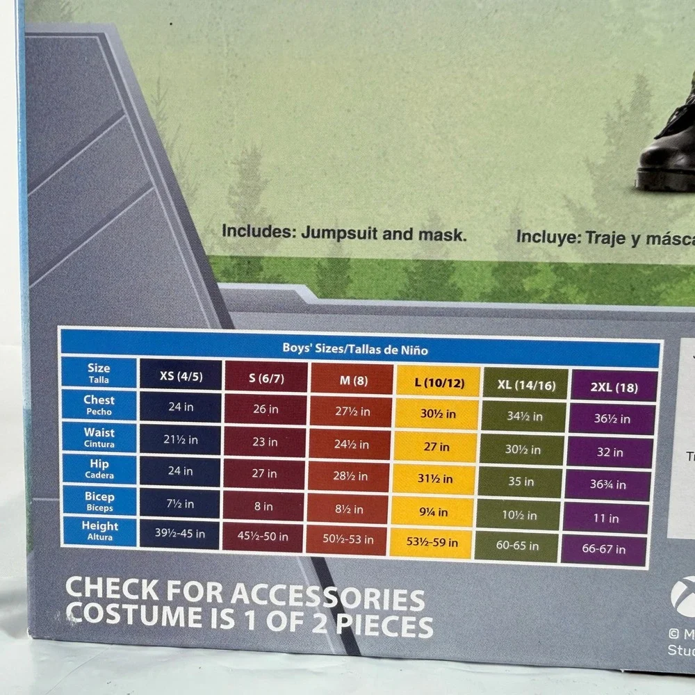 Halo Master Chief Costume Kids Boys Medium 8 Jumpsuit Mask Disguise